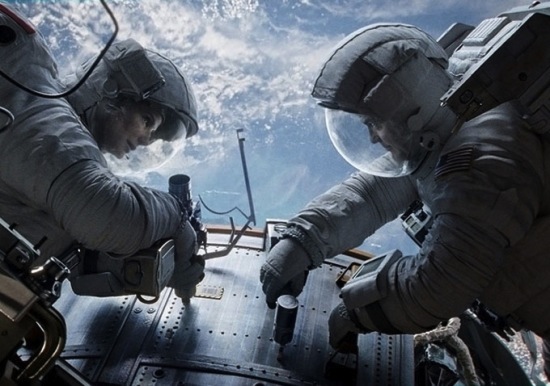 GRAVITY, starring George Clooney and Sandra Bullock