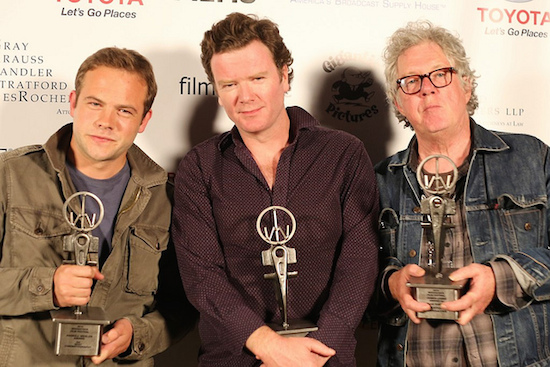 Actor Mo Dunford, Director Terry McMahon and Producer Tim Palmer of Patrick's Day at 2014 Woodstock Film Festival 15th Annual Maverick Awards Ceremony (photo by Silvia Forni) (Photo by Silvia Forni)