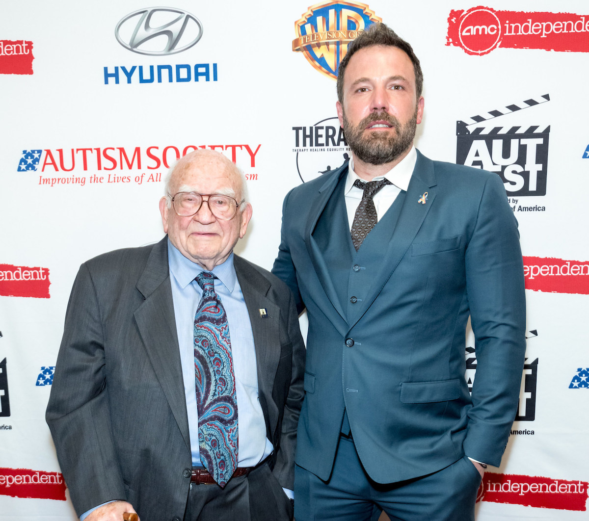 Ed Asner and AutFest honoree Ben Affleck