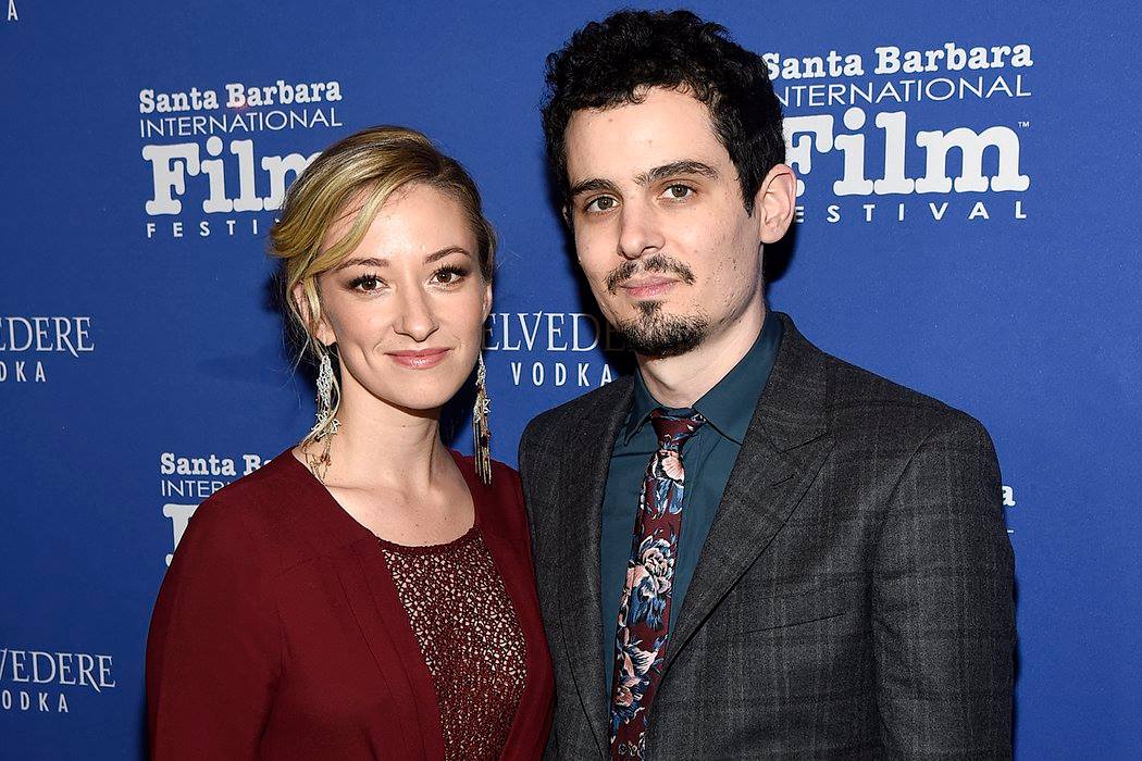 Director Damien Chazelle and Olivia Hamilton attending the Outstanding Performers of the Year Tribute presented by Belvedere Vodka honoring Ryan Gosling and Emma Stone — at Santa Barbara International Film Festival.