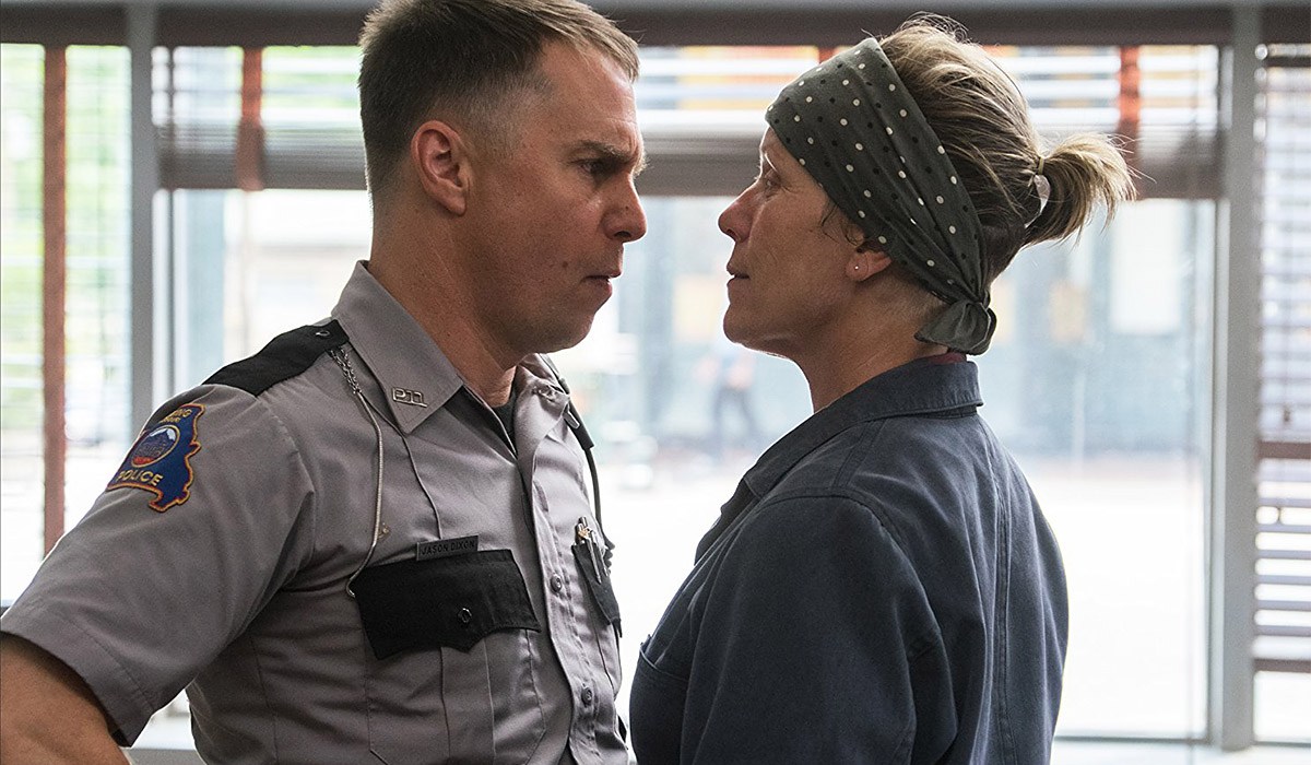 Sam Rockwell, left, and Frances McDormand in "Three Billboards Outside Ebbing, Missouri