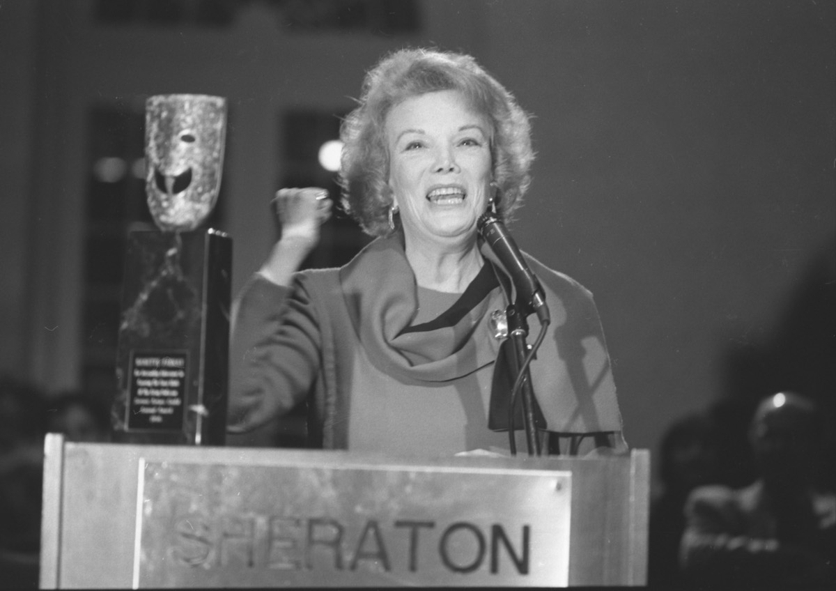 Nanette Fabray accepts the 23rd Screen Actors Guild Life Achievement Award in 1986. Photo: SAG-AFTRA