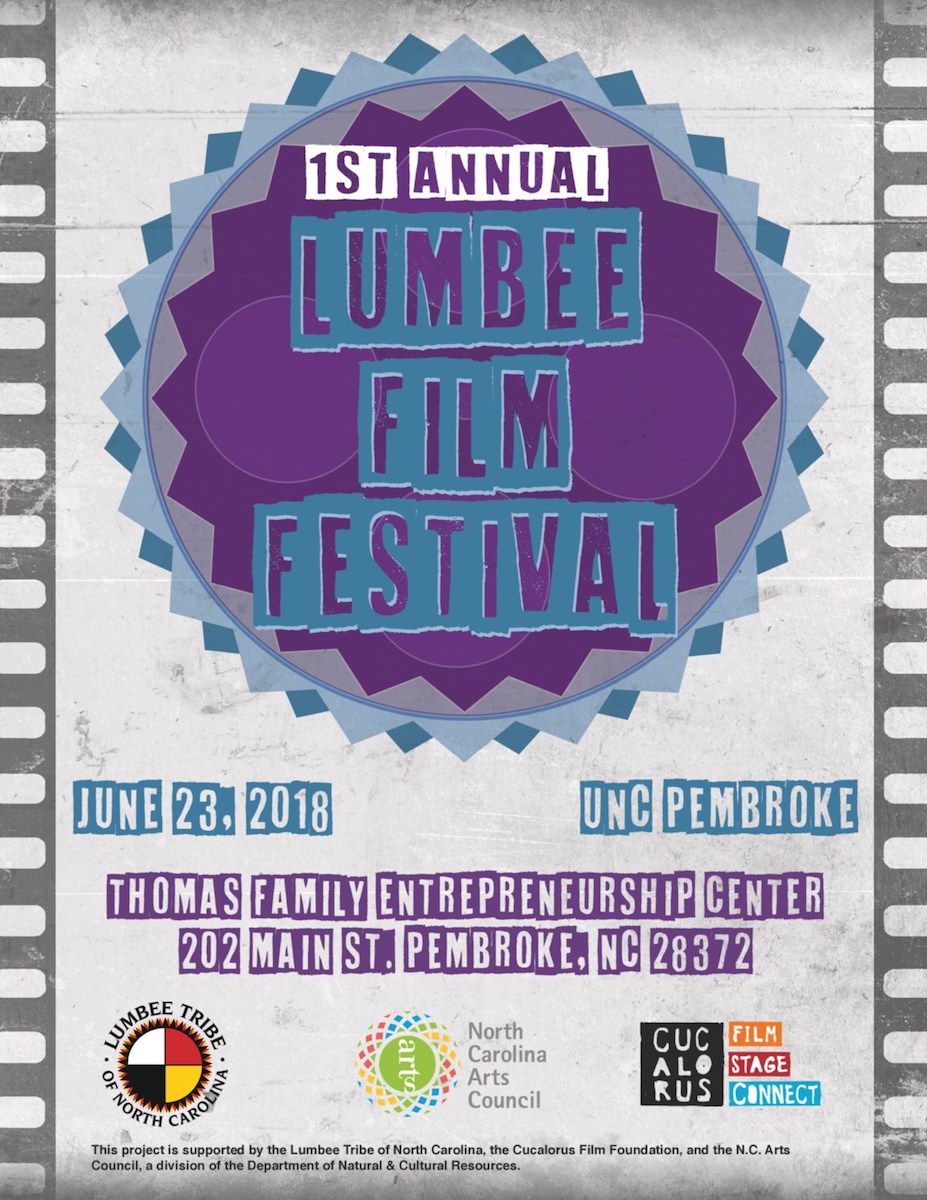 The first ever Lumbee Film Festival takes place June 23rd, 2018 at the UNC Pembroke Thomas Family Entrepreneurship Center, brought to you by the Lumbee Tribe of North Carolina, Cucalorus Film Foundation, and the North Carolina Arts Council. (PRNewsfoto/Lumbee Film Festival)