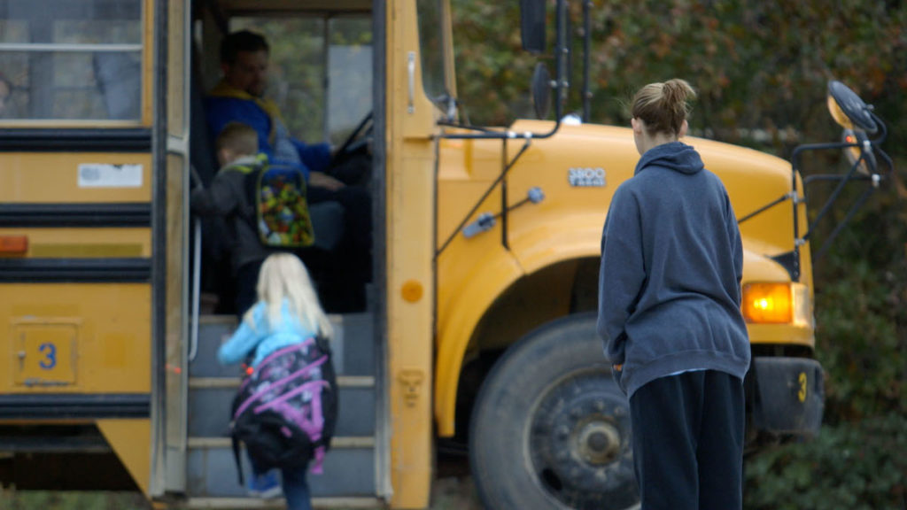 UNTOUCHABLE - In Oklahoma Shawna Baldwin watches her children board a school bus.