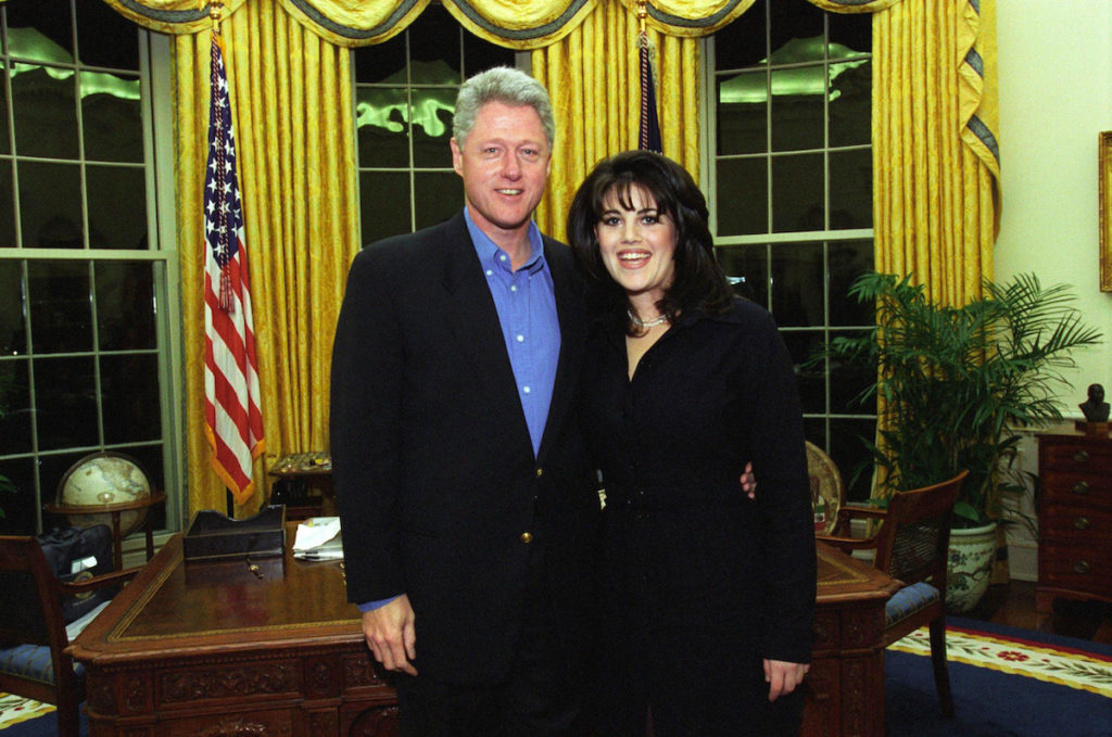 Bill Clinton and Monica Lewinsky on February 28, 1997