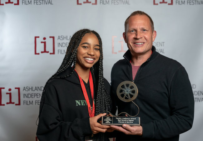 2019 Ashland Independent Film Festival Varsity Audience Award: Narrative Feature: Princess of the Row - Producer A. Shawn Austin and Tayler Buck_Princess of the Row.