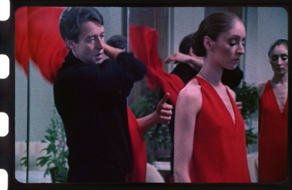 Halston documentary. Halston and red dress.