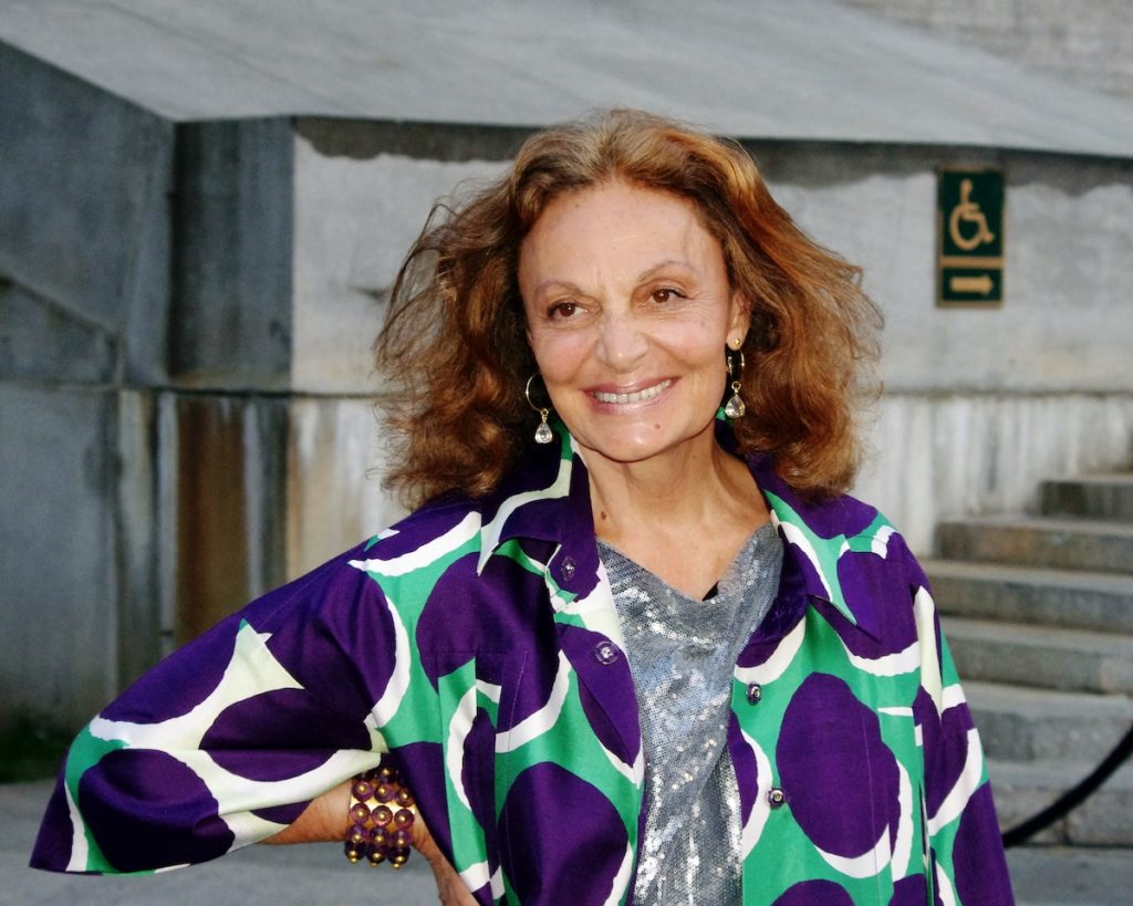 Fashion Designer Diane von Furstenberg Explores Statue of Liberty in ...