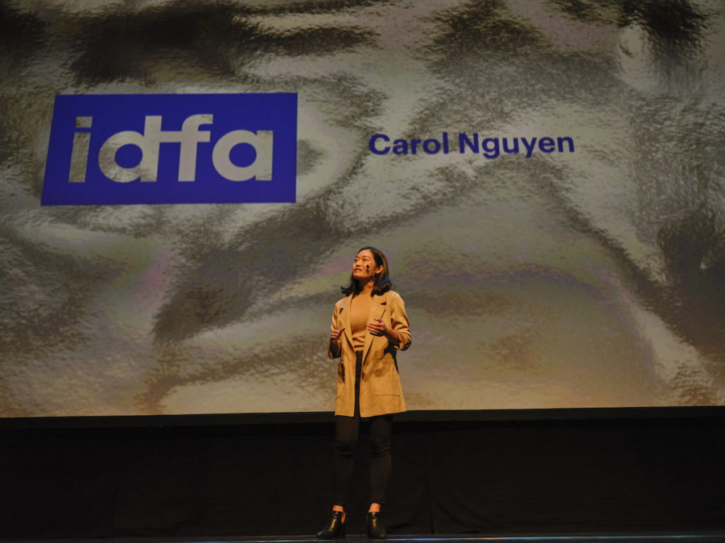 21-year-old Canadian-Vietnamese director Carol Nguyen at opening night of 32nd International Documentary Film Festival Amsterdam (IDFA)