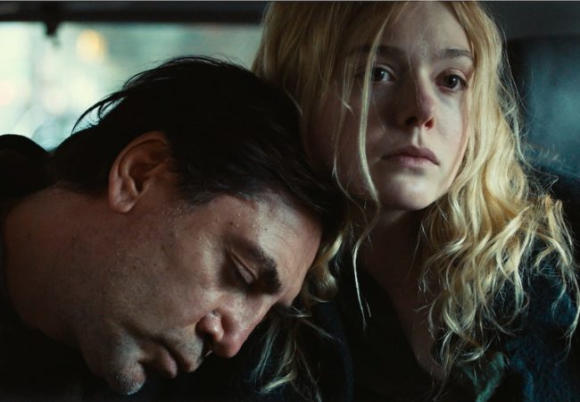 Javier Bardem, Elle Fanning in The Roads Not Taken by Sally Potter