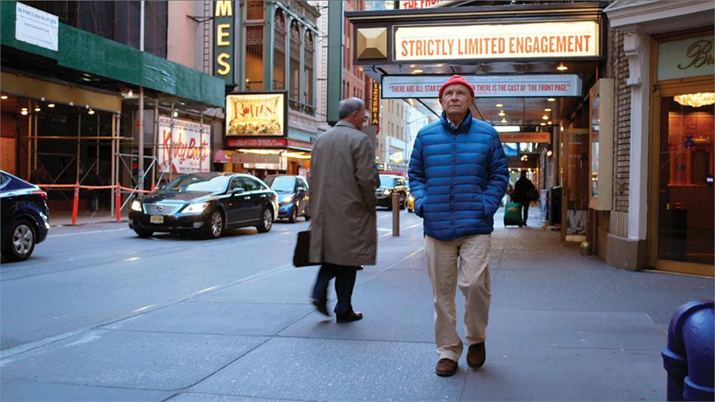 Terrence McNally takes a walk through Broadway in a scene from TERRENCE MCNALLY: EVERY ACT OF LIFE.