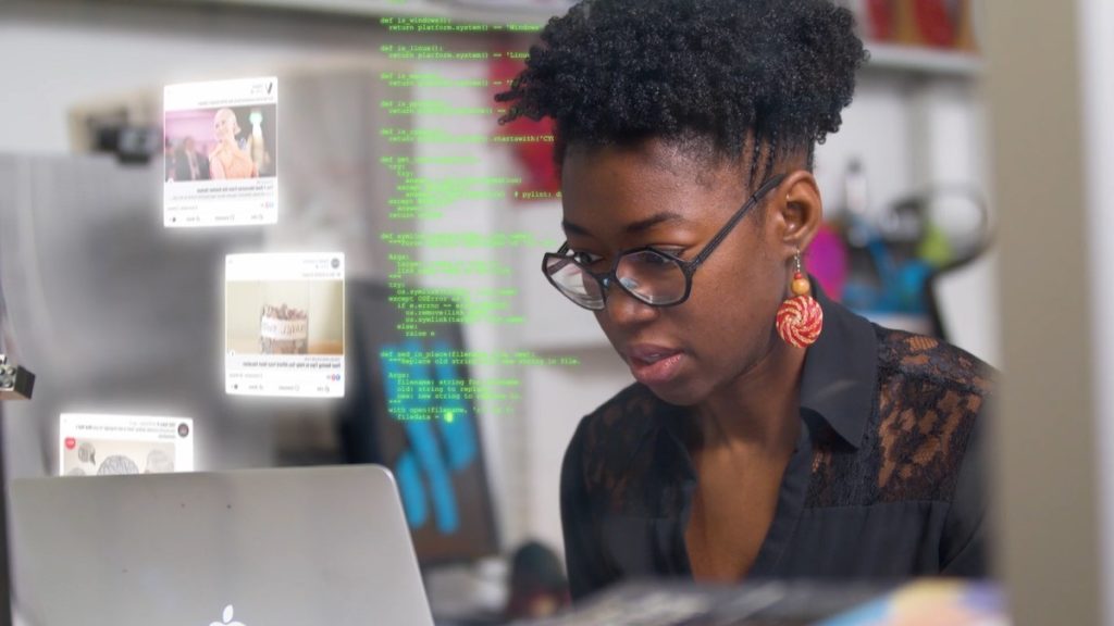 MIT researcher Joy Buolamwini in Coded Bias