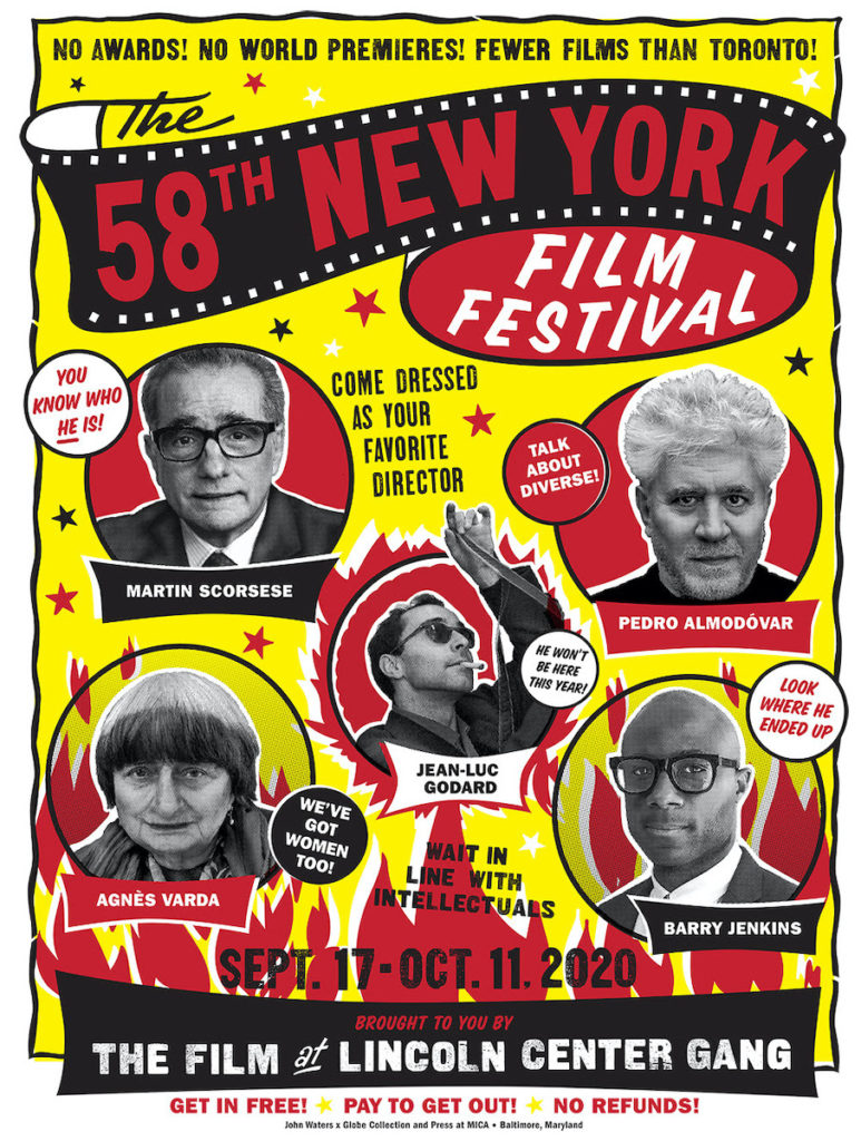 58th NEW YORK FILM FESTIVAL POSTER, DESIGNED BY JOHN WATERS