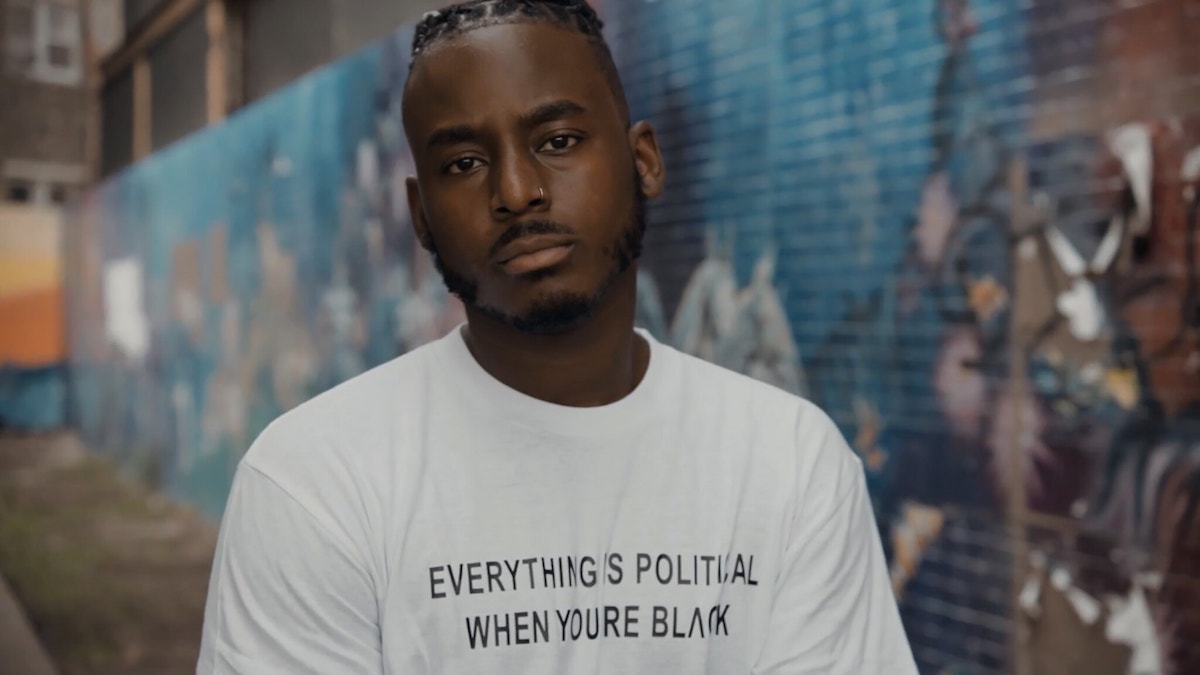 Poet and activist Malcolm London in the documentary “Black Boys” directed by  Sonia Lowman.