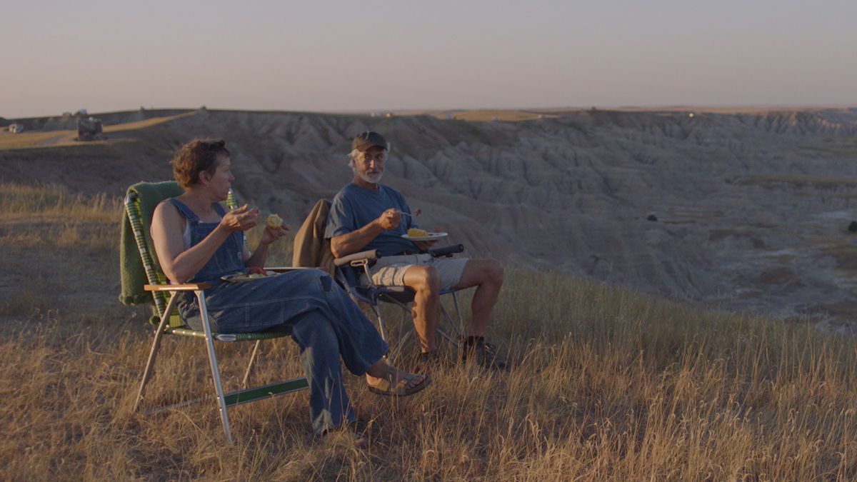 "Nomadland" - Frances McDormand and David Strathairn in the film NOMADLAND.