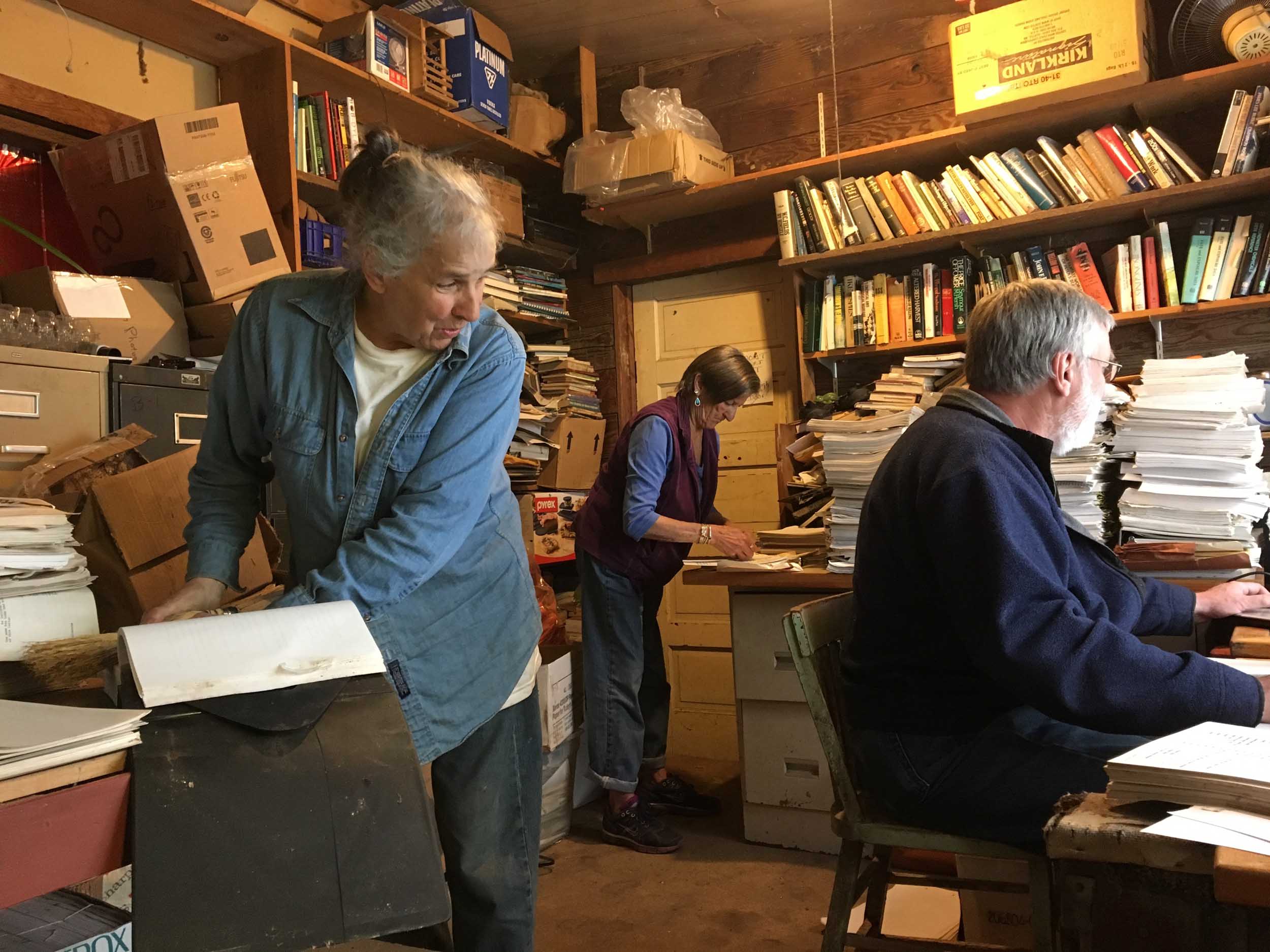 The People vs. Agent Orange. Carol Van Strum, Kathy Drummond and Peter Von Stackelberg scan the tens of thousands of chemical company documents collected by Van Strum over decades. They are now available to the public via “The Poison Papers” and “Toxic Docs” websites.