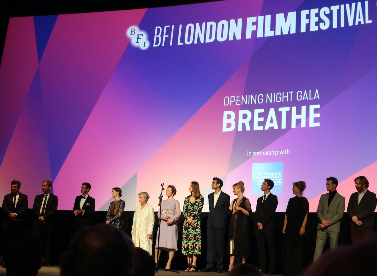 The cast and crew of 'Breathe' at BFI London Film Festival