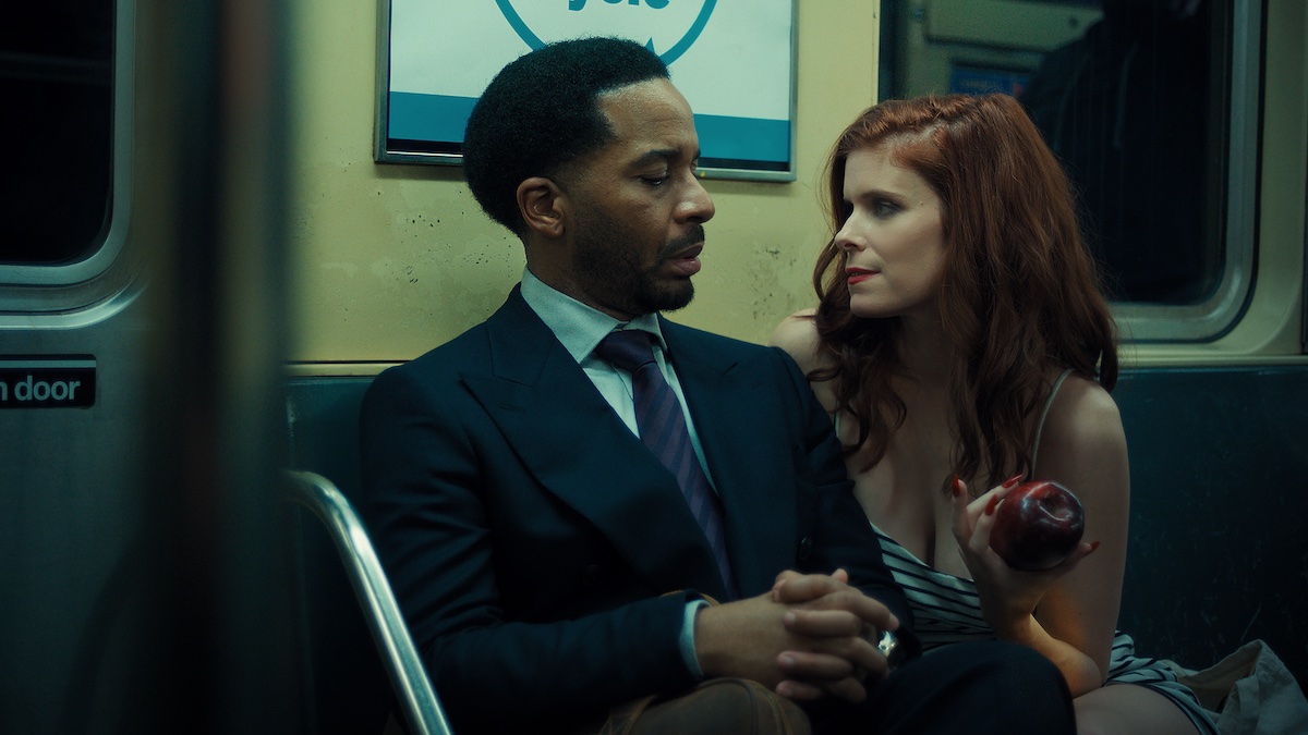 André Holland and Kate Mara in The Dutchman