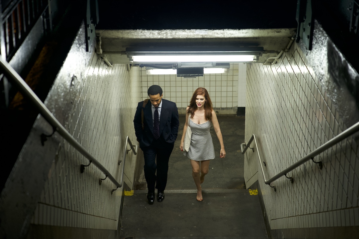 André Holland and Kate Mara in The Dutchman