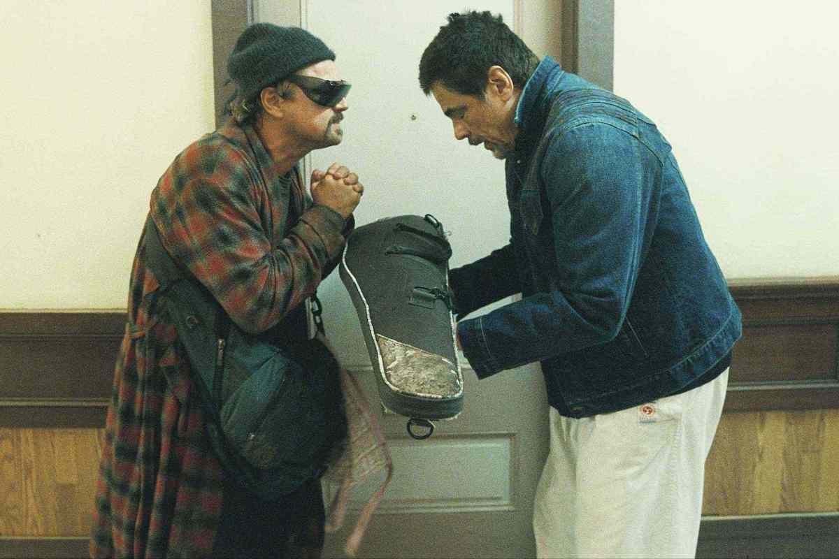 Leonardo DiCaprioand Benicio del Toro in One Battle After Another 