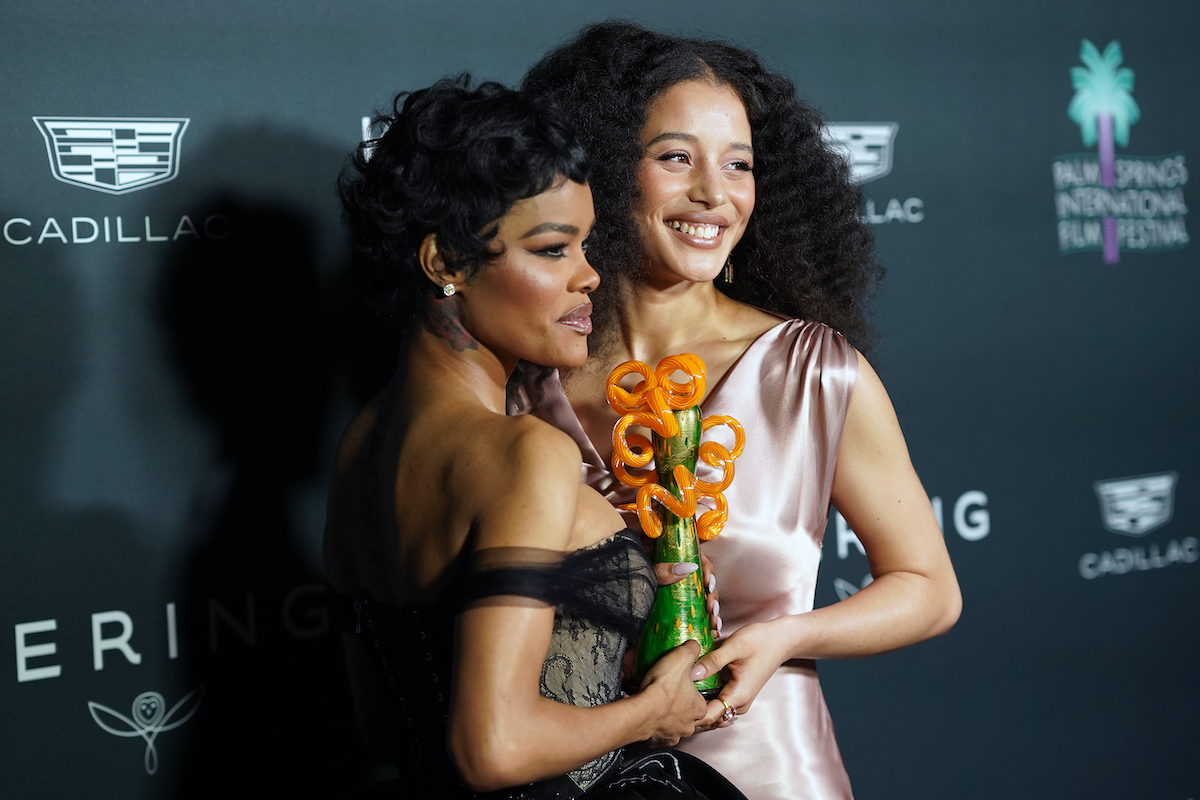 Teyana Taylor and Chase Infiniti attend the 37th Annual Palm Springs International Film Awards 