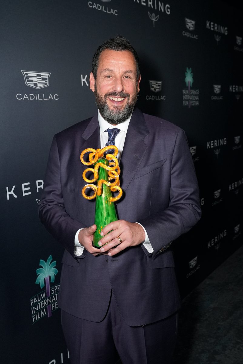 Adam Sandler, winner of the Chairman’s Award, at the 37th Annual Palm Springs International Film Awards 