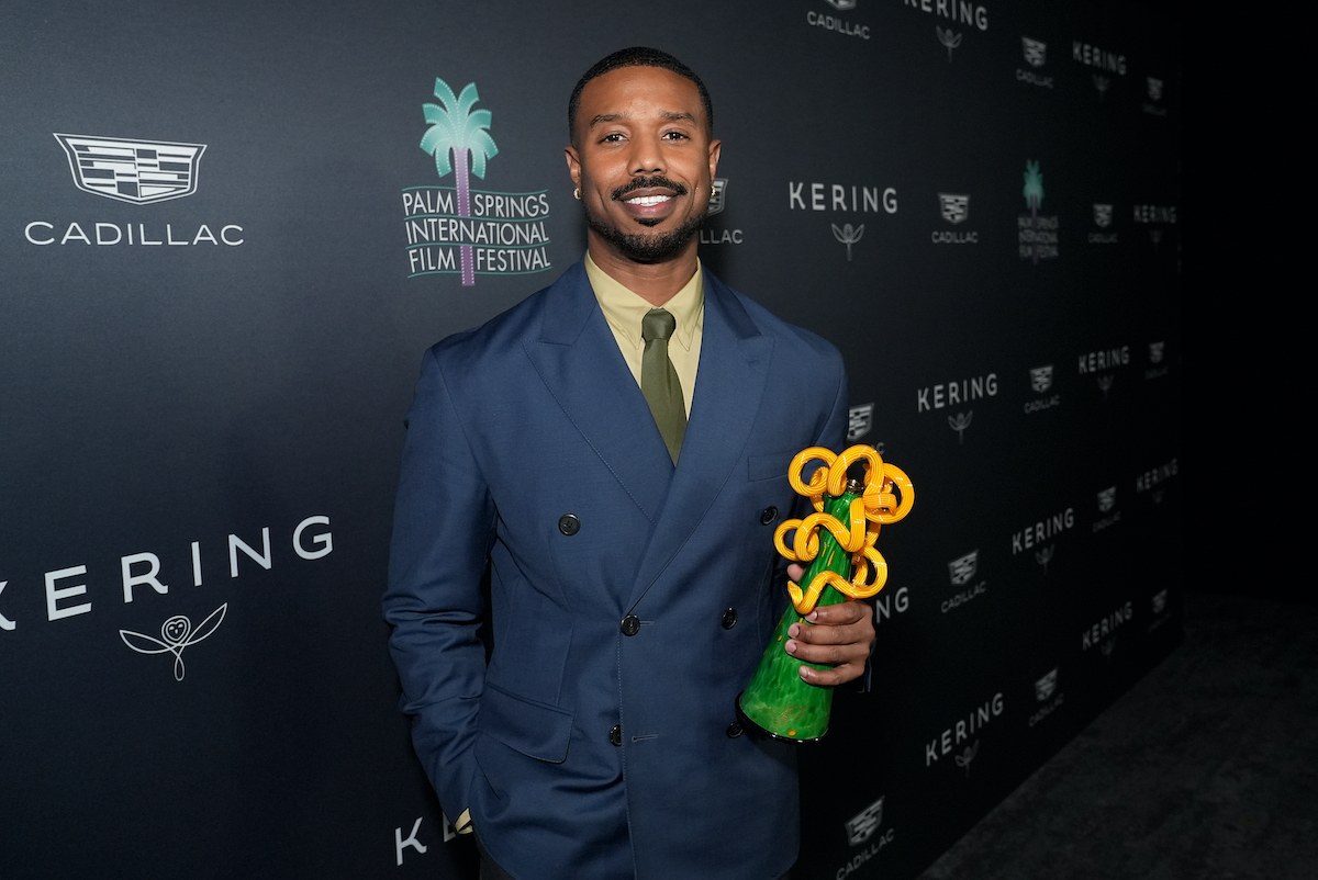 Michael B. Jordan, winner of the Icon Award, Actor, at the 37th Annual Palm Springs International Film Awards
