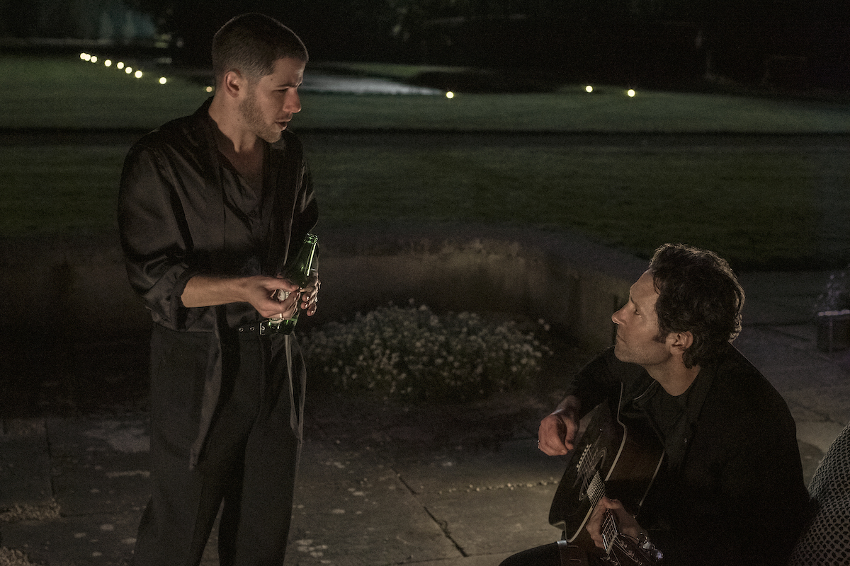 Nick Jonas and Paul Rudd in Power Ballad