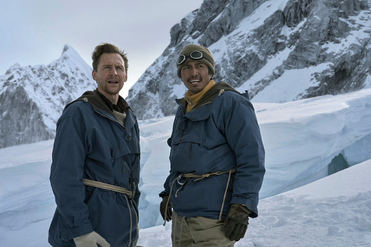 Tom Hiddleston and Genden Phuntsok in Tenzing